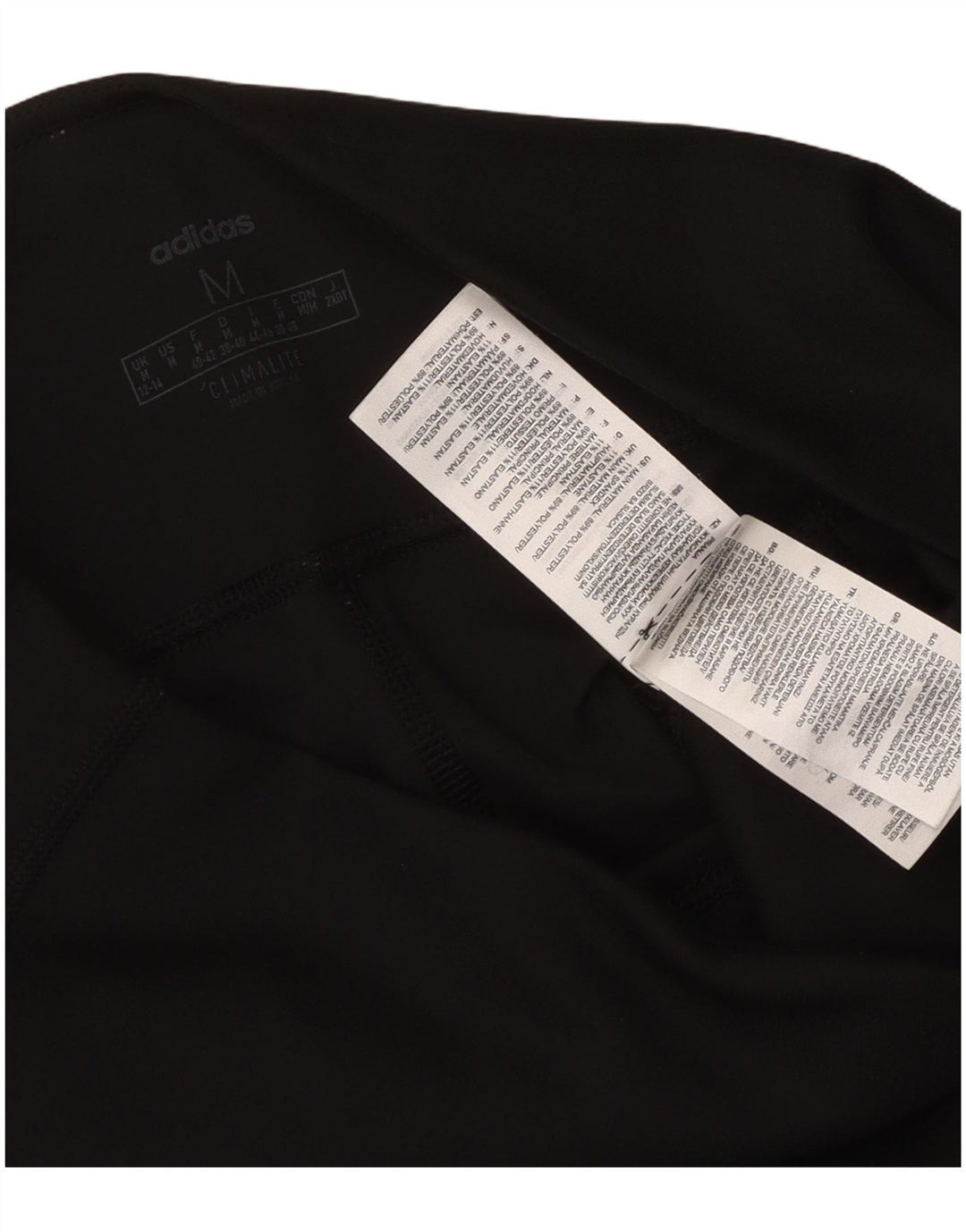 Adidas Leggings Climalite para mujer Reino Unido 12/14 Mediano Negro Poliéster