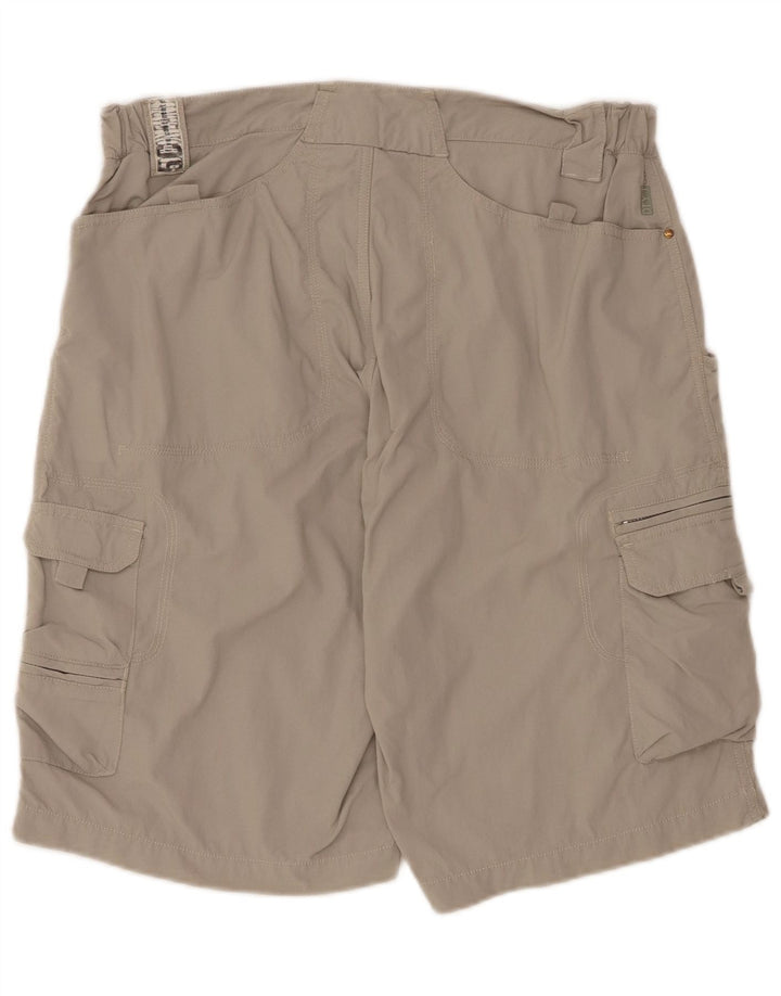 SALEWA Pantalones cortos tipo cargo para hombre, talla grande, W34, nailon gris