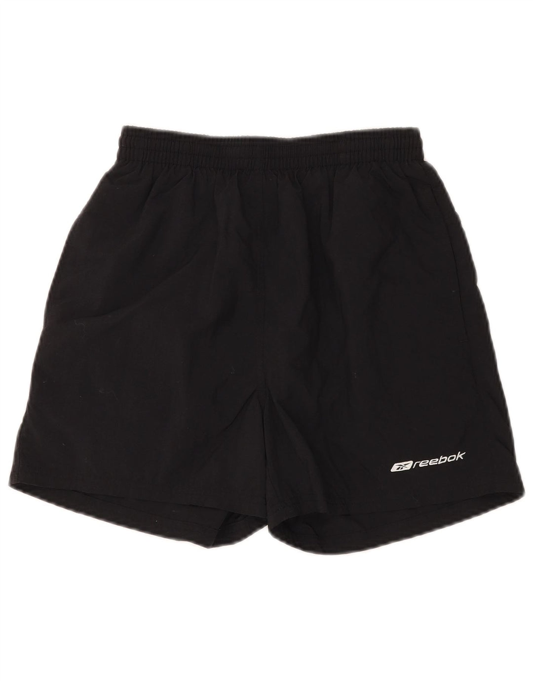 REEBOK Pantalones cortos deportivos gráficos para hombre XS Nylon negro