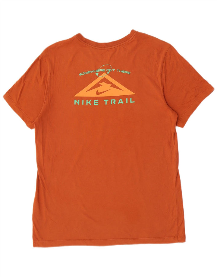 Camiseta Nike Dri Fit Graphic para hombre de algodón marrón medio