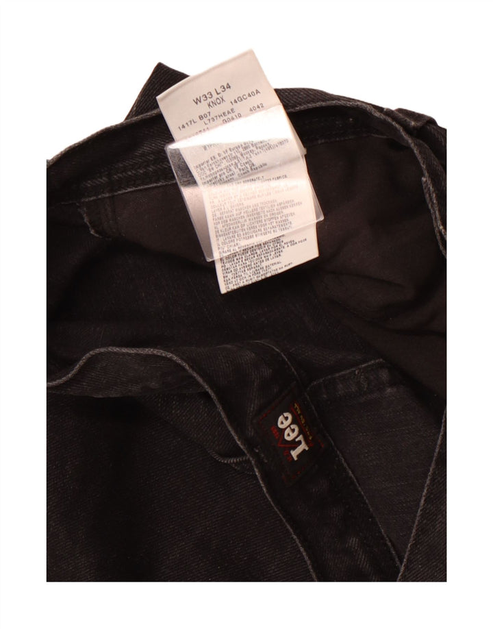 LEE Vaqueros rectos Knox para hombre W33 L28 Algodón negro