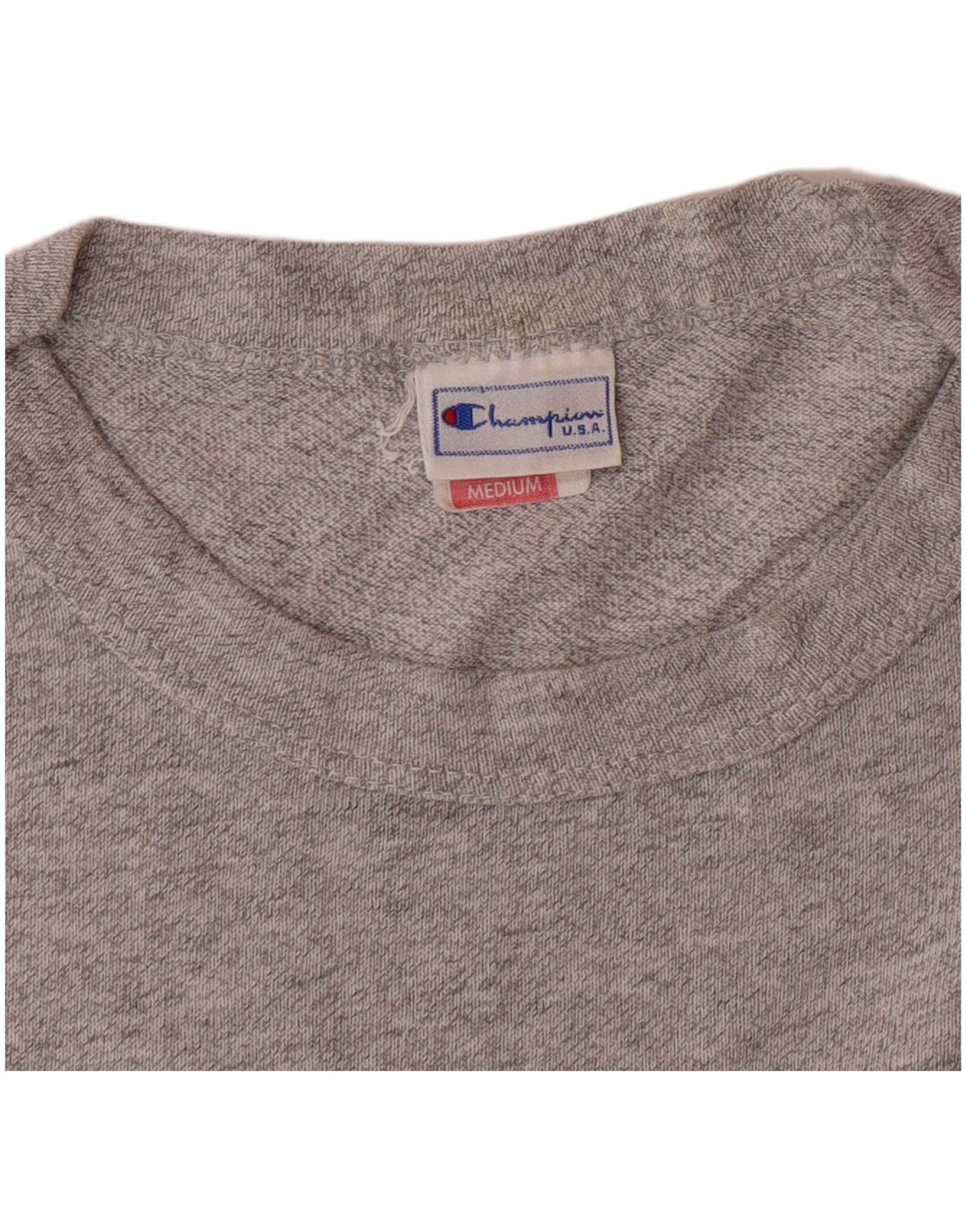 CHAMPION Camiseta gráfica para hombre Top de algodón moteado gris medio