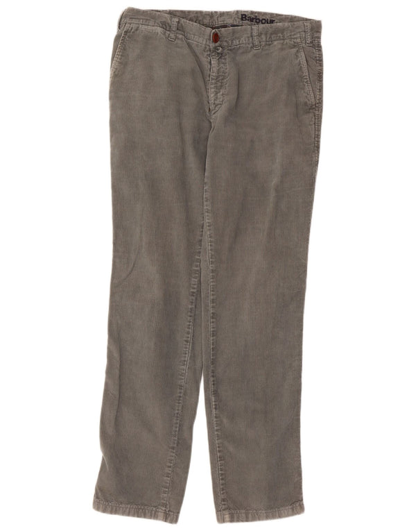 Barbour Mens Regular Corduroy Trousers W34 L32 Grey