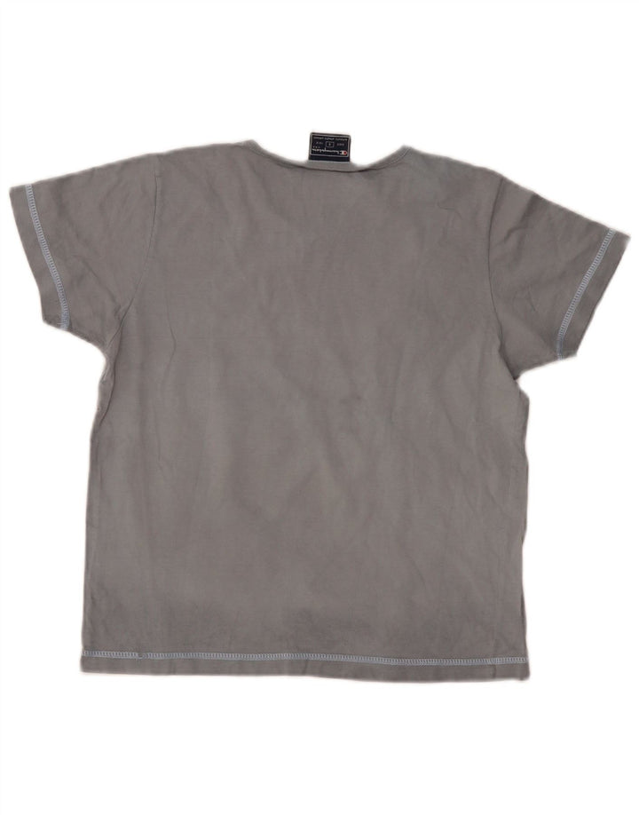 CHAMPION Camiseta gráfica para mujer Top UK 10 Small Azul marino Algodón