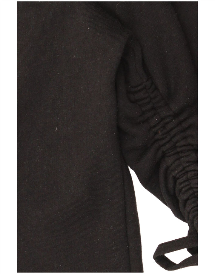 Zara Mujer Sudadera Jumper UK 10 Small Negro Poliéster