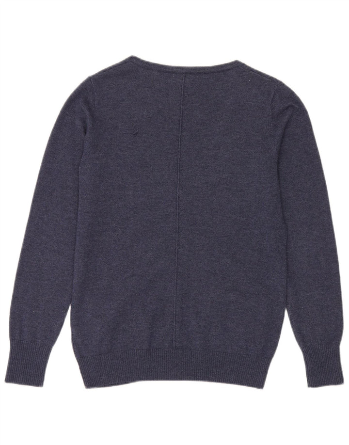 Suéter tipo cárdigan para mujer Fat Face UK 10 Small Lana azul marino