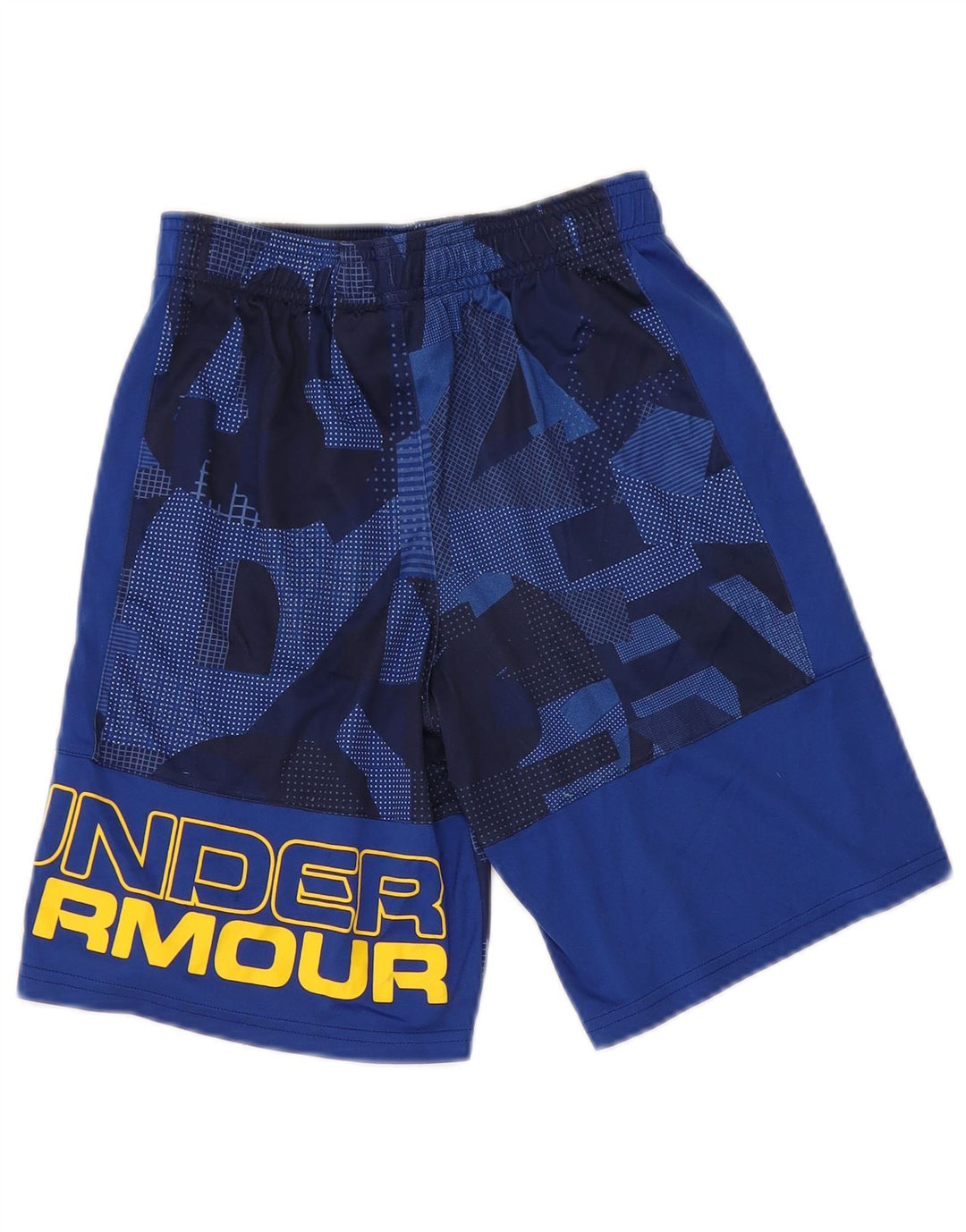 Under Armour Pantalones cortos deportivos con gráficos para niños 9-10 años Azul medio Geométrico