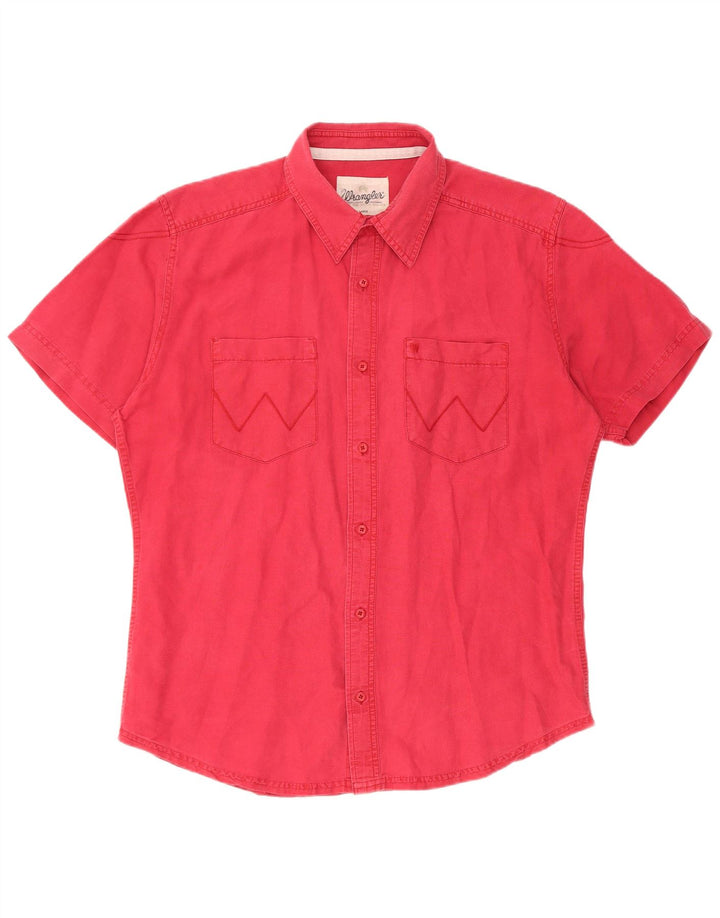 Wrangler Camisa Manga Corta Hombre XL Lino Rosa