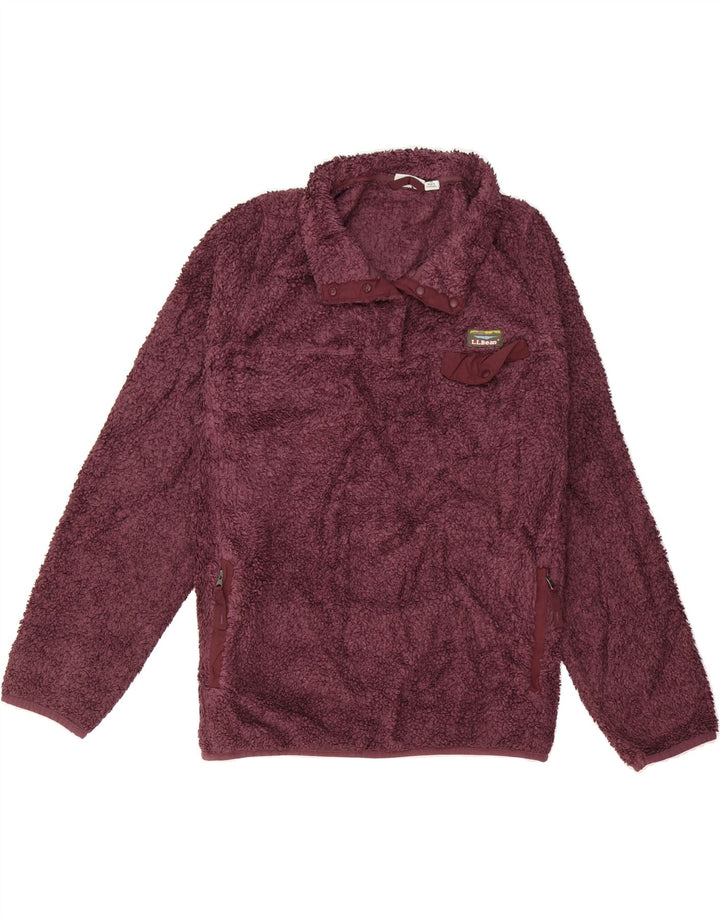 EDDIE BAUER Womens Button Neck Fleece Jumper UK 20 2XL Purple Polyester Vintage Eddie Bauer and Second-Hand Eddie Bauer from Messina Hembry 