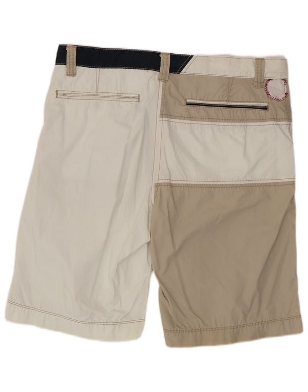 Murphy & Nye Shorts chinos con estampado gráfico para hombre W36 Large Off White Colorblock