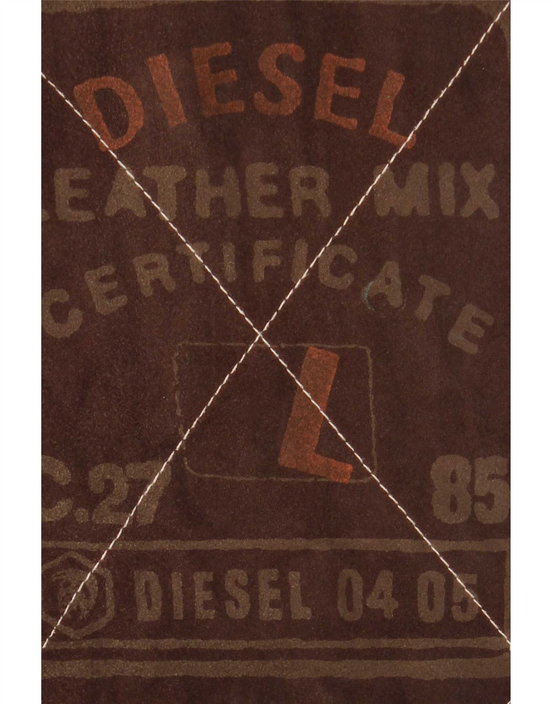 Diesel Chaqueta reversible para hombre UK 40 Large Marrón Cuero a cuadros
