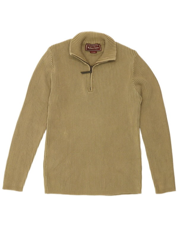 Marlboro Classics Suéter tipo jersey con cuello y cremallera para mujer UK 20 2XL Caqui