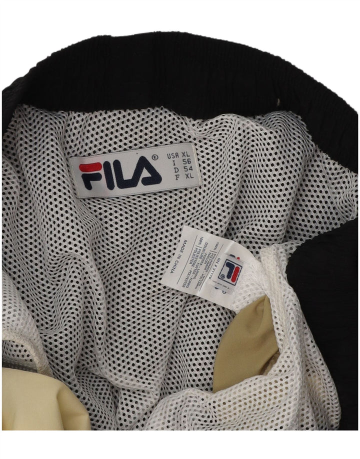 FILA Bañador gráfico para hombre XL Poliéster color block negro