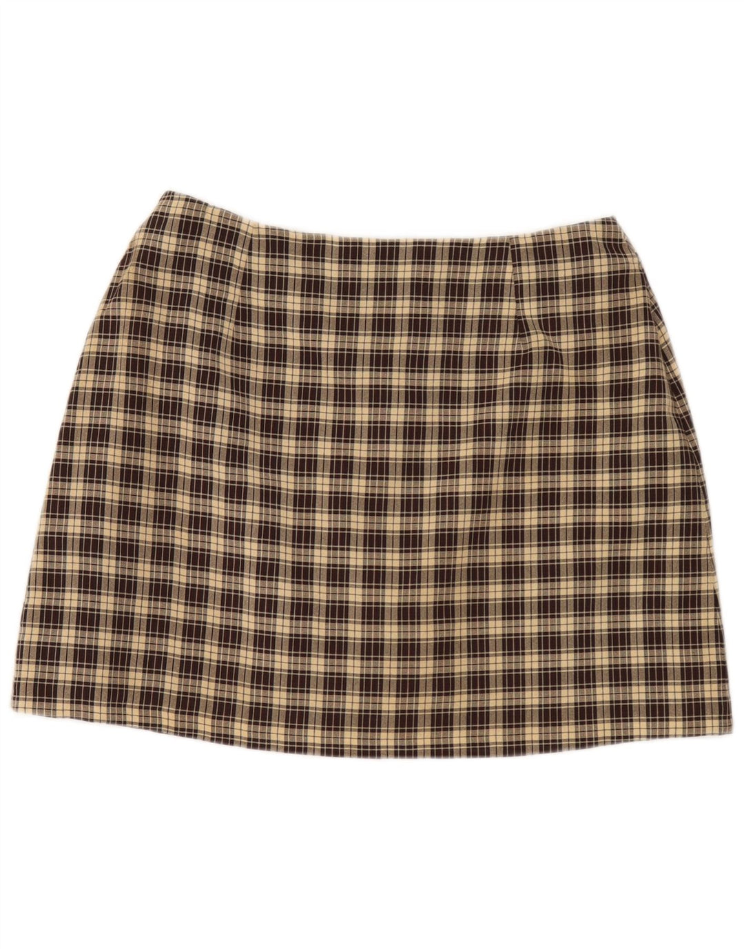 Dorothy Perkins Minifalda para mujer Reino Unido 16 Grande W32 Marrón Cuadros Poliéster