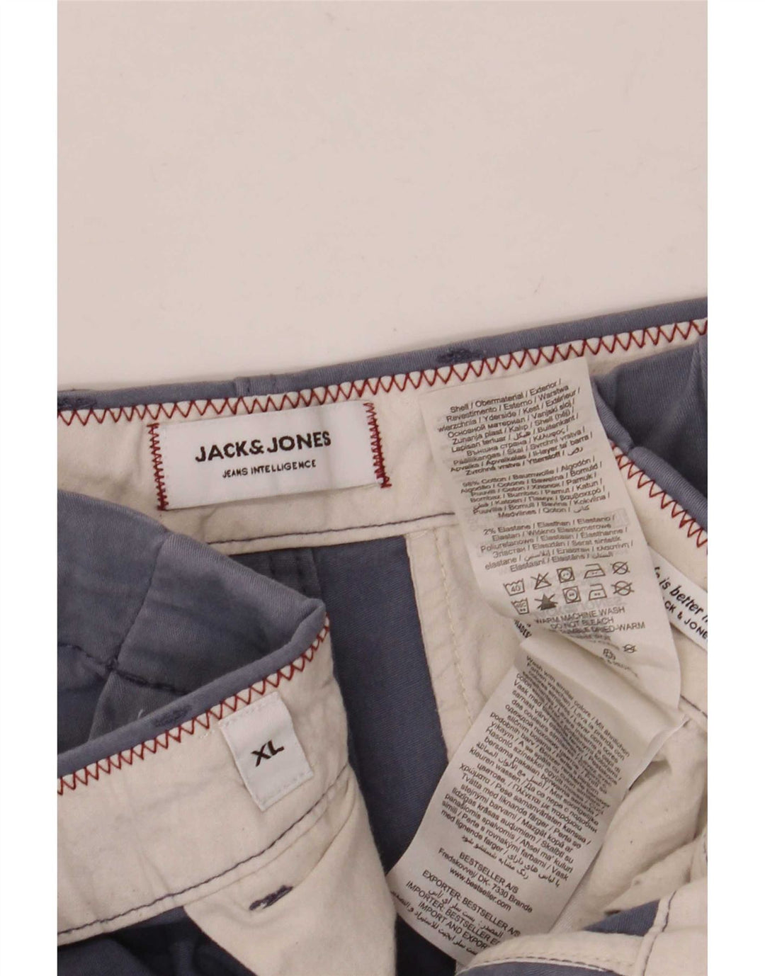 Jack & Jones Mens Regular Chino Shorts XL W38 Algodón Azul