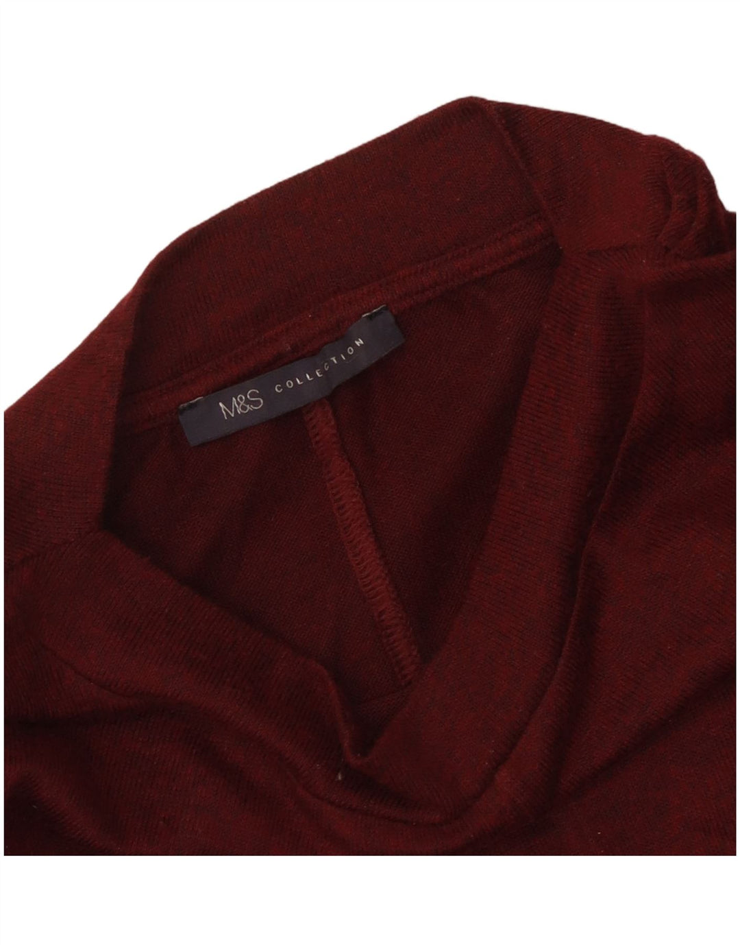 MARKS & SPENCER Blusa de manga 3/4 para mujer UK 42 Medio Borgoña moteado