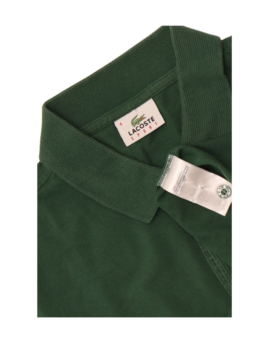 Polo Lacoste para hombre talla 4 algodón verde medio