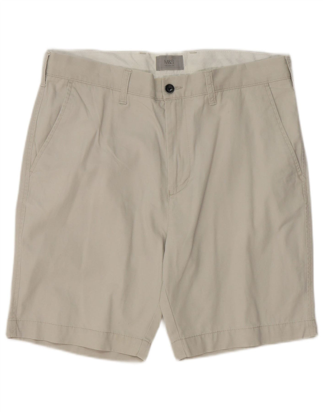 Marks & Spencer Pantalones cortos chinos para hombre W34 Algodón beige grande
