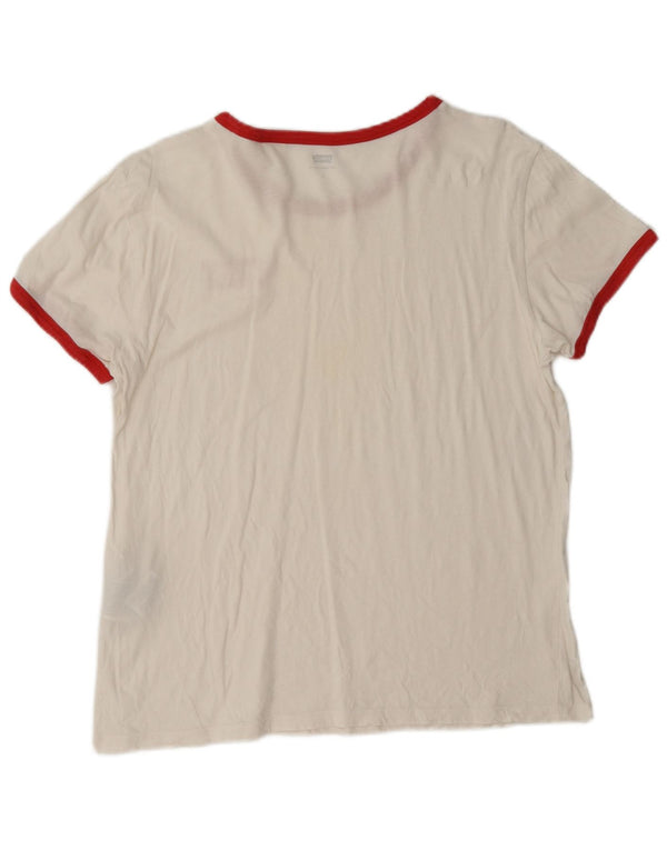Levi's Camiseta para mujer Top UK 46 Large White Cotton