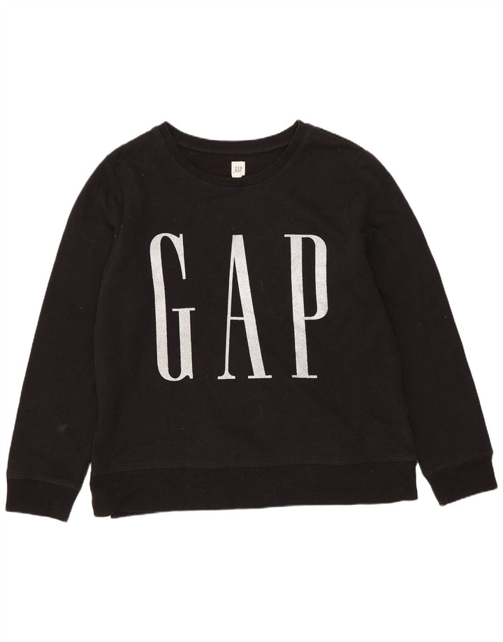 GAP Sudadera gráfica para mujer Jumper UK 46 Large Algodón negro