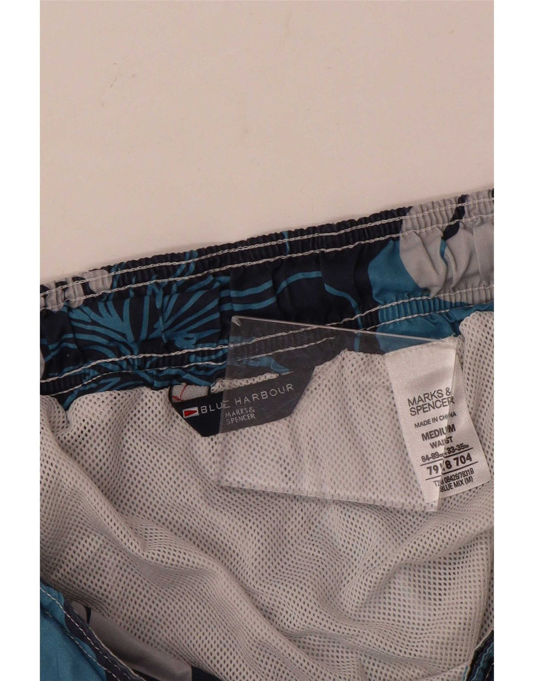 Bañador Marks & Spencer Hombre Blue Harbor Azul Marino Mediano Floral