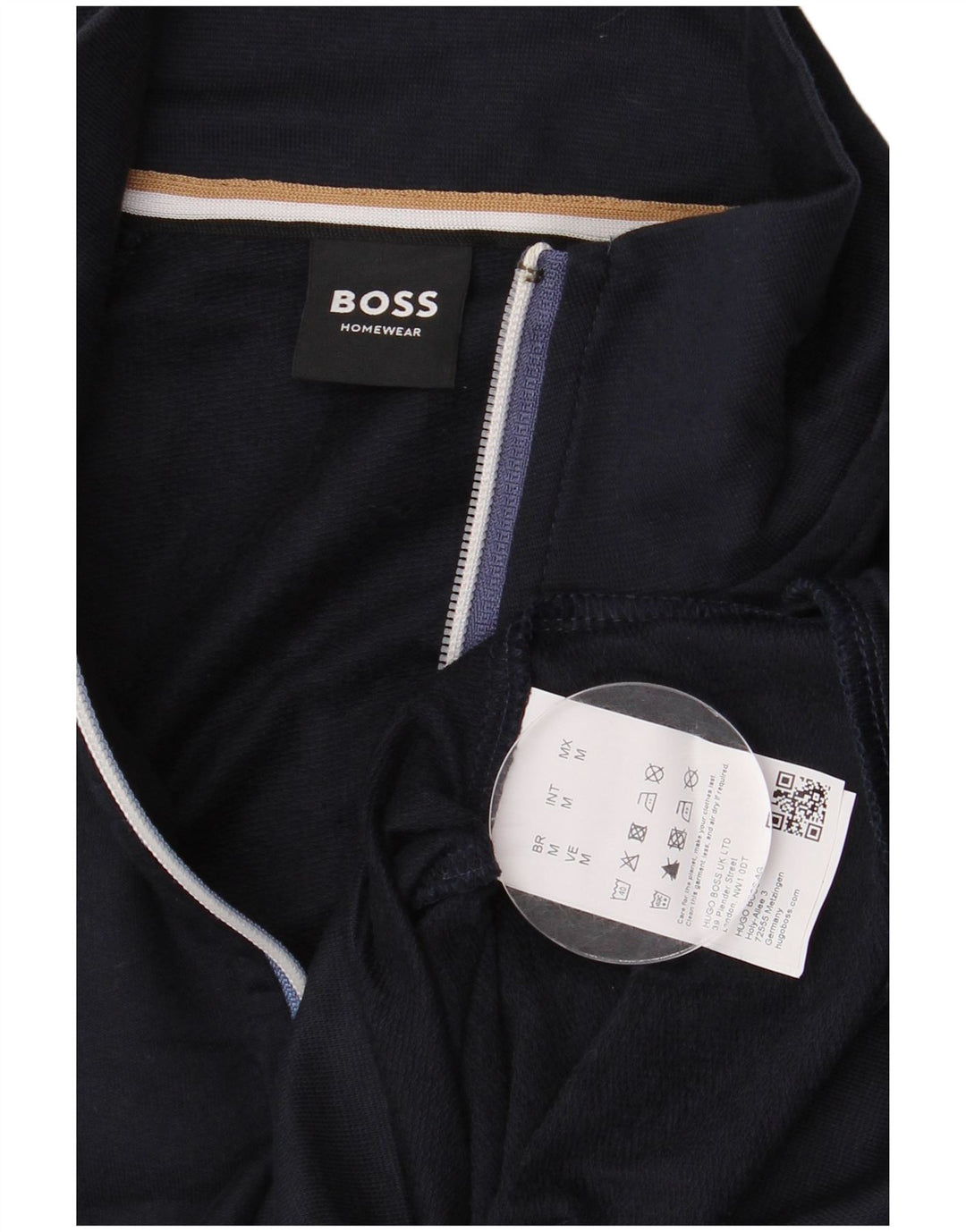 Hugo Boss Hombre Chaqueta superior de chándal con gráfico Algodón azul marino mediano