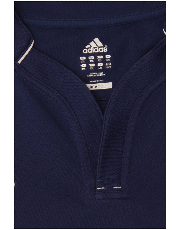ADIDAS Mens Climacool T-Shirt Top 2XL Navy Blue Polyester