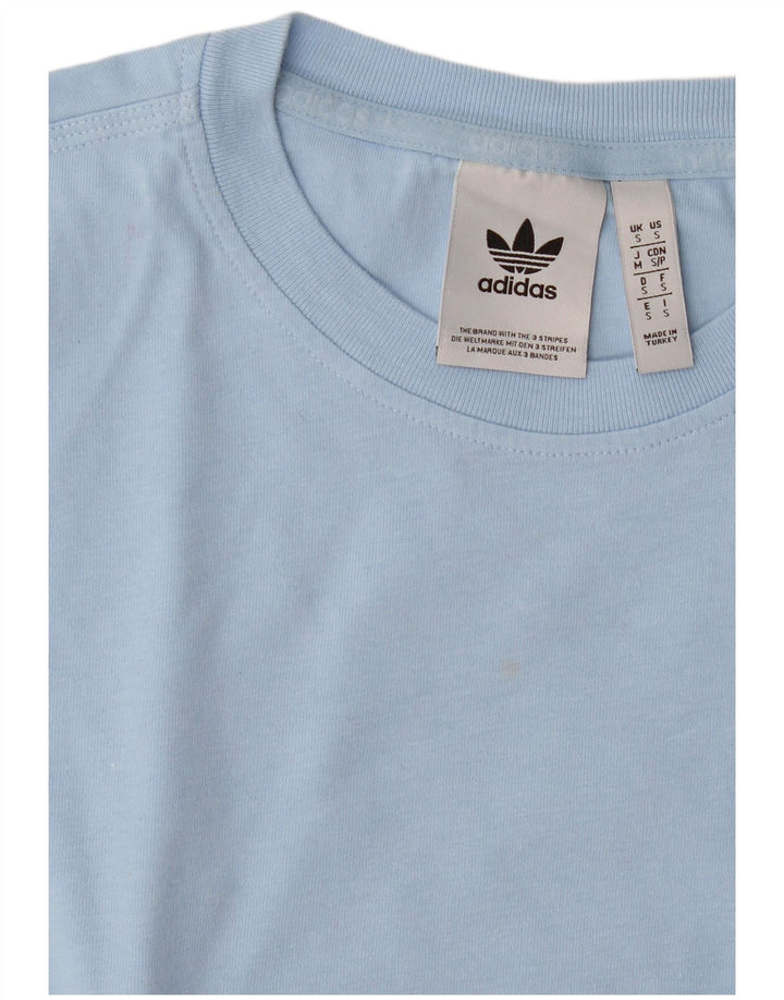 Adidas - Camiseta gráfica para hombre, talla pequeña, azul