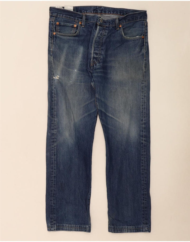 Levi's Hombre 501 Vaqueros Rectos W36 L30 Algodón Azul