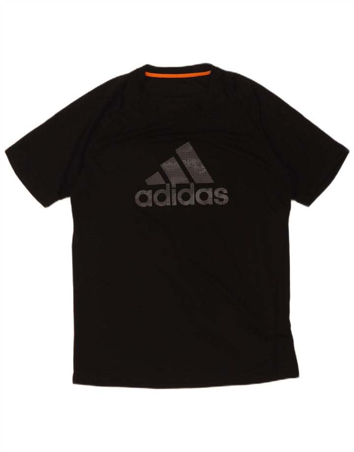 Adidas Hombre Camiseta Gráfica Top Medio Negro Poliéster