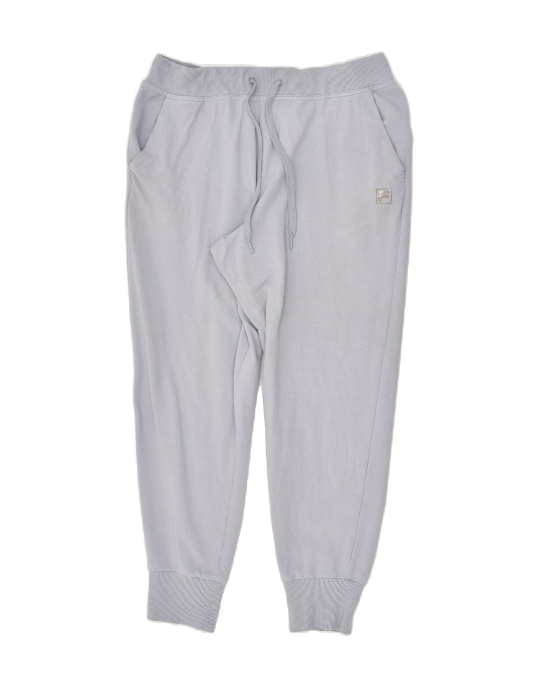 FILA Womens Tracksuit Trousers Joggers Large Grey Cotton | Vintage Fila | Thrift | Second-Hand Fila | Used Clothing | Messina Hembry 