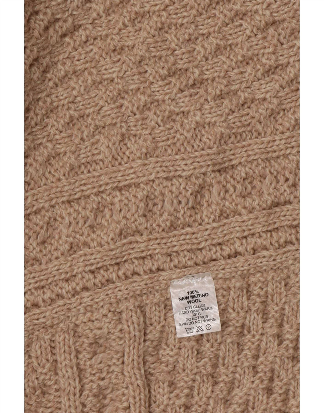 Aran Poncho Jumper para Mujer Talla única Beige