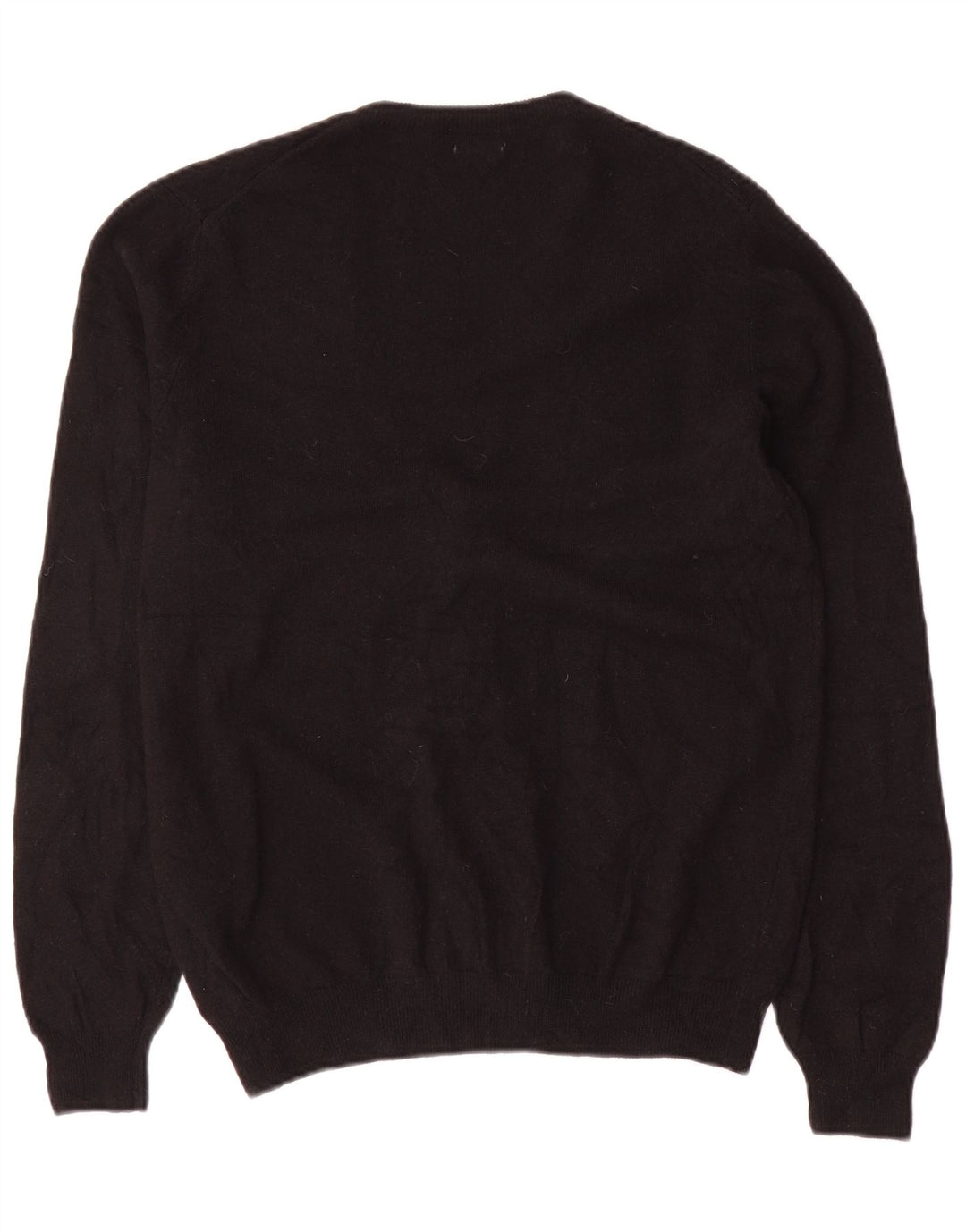 BENETTON Suéter Cárdigan para Mujer UK 40 XL Lana Merino Negra