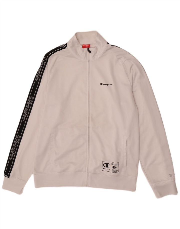 Champion Chaqueta De Chándal Con Gráfico Para Hombre XL Blanco Colorblock
