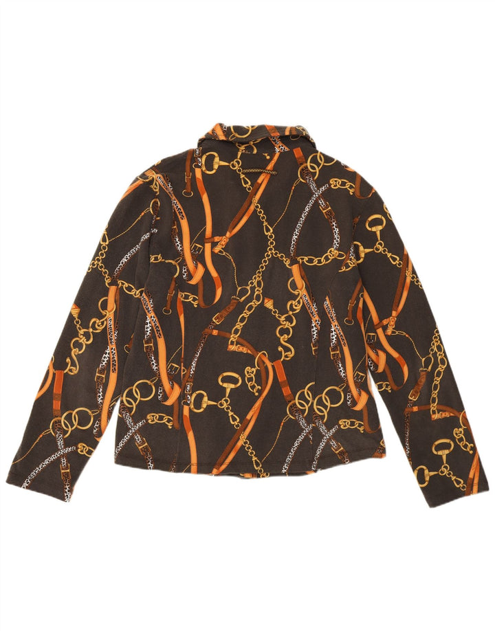 Vintage mujer camisa Reino Unido 14 algodón gris medio