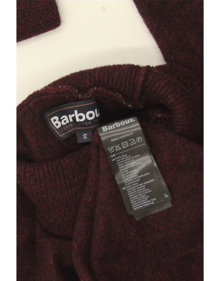 Barbour Jersey con cuello vuelto para mujer UK 10 Small Brown Wool