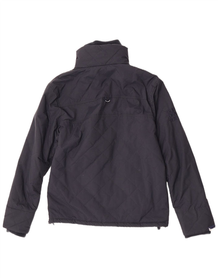 Superdry Chaqueta Cortavientos Acolchada para Hombre UK 38 Medium Azul Marino Nylon