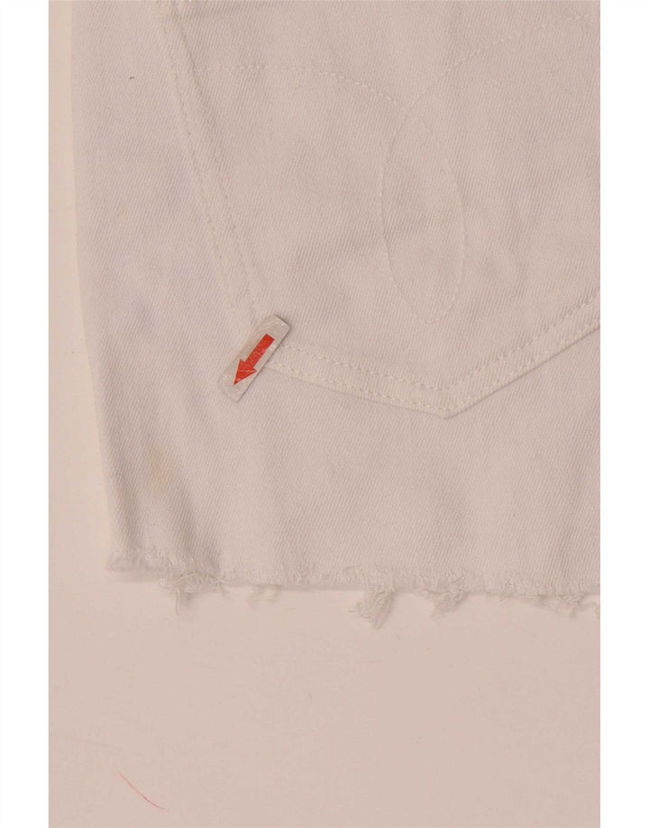 Pantalones cortos de mezclilla Calvin Klein para mujer W28 Algodón blanco mediano