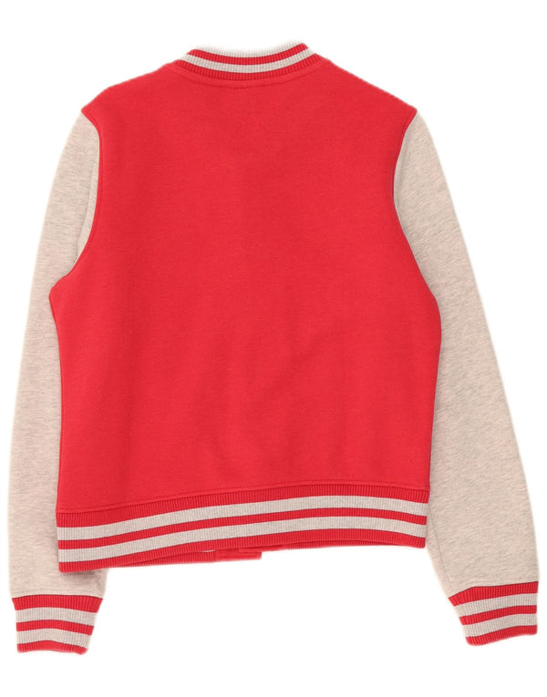 Superdry Chaqueta de chándal para mujer, talla 40, algodón color block, color rojo mediano