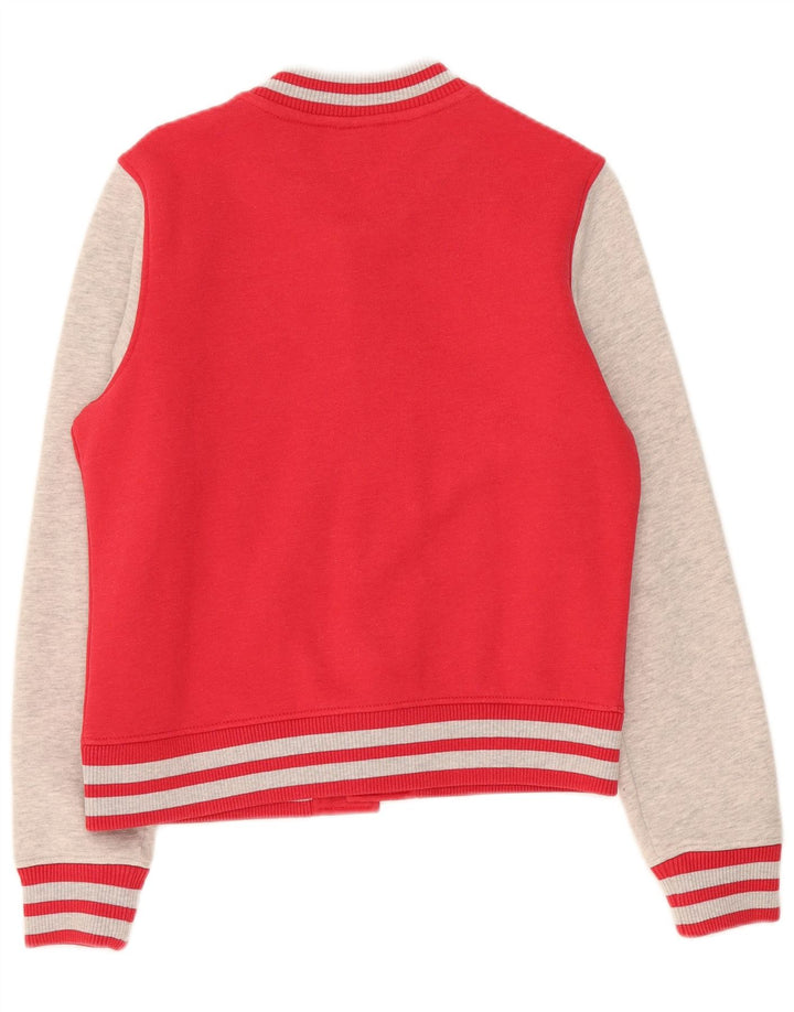Superdry Chaqueta de chándal para mujer, talla 40, algodón color block, color rojo mediano