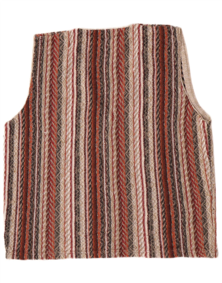 Chaleco vintage para hombre grande a rayas multicolores