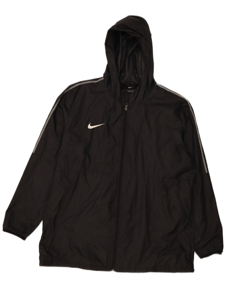 Nike Chaqueta impermeable con capucha para hombre UK 44 2XL Poliéster negro