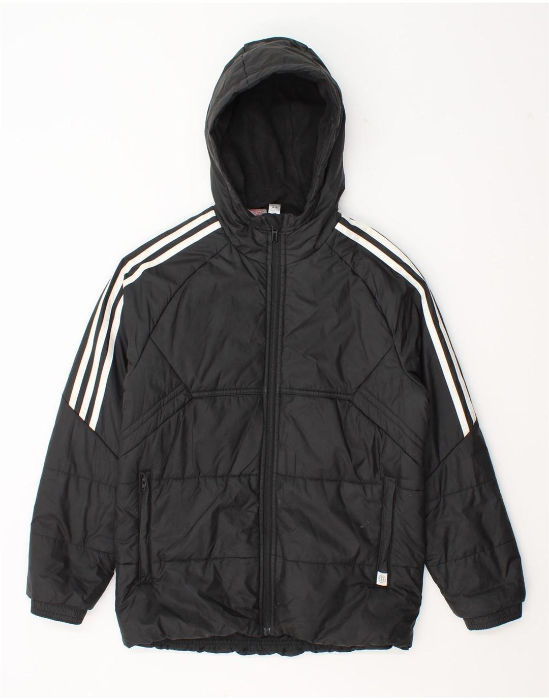 Adidas Chaqueta acolchada con capucha para niño 11-12 años Negro Poliéster