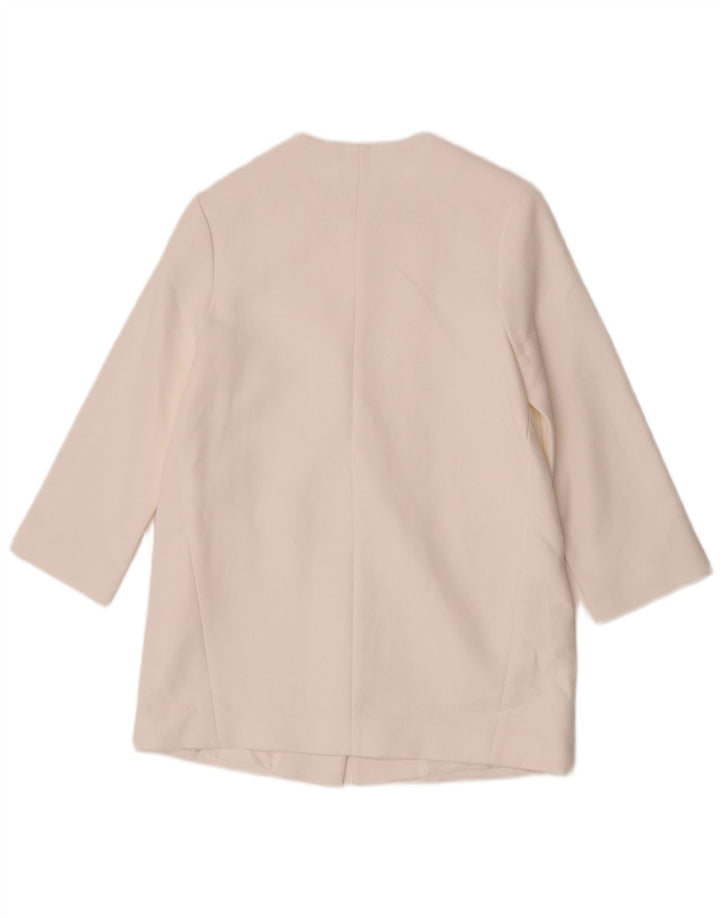 Zara Chaqueta Niña 2 Botones 9-10 Años Algodón Blanco