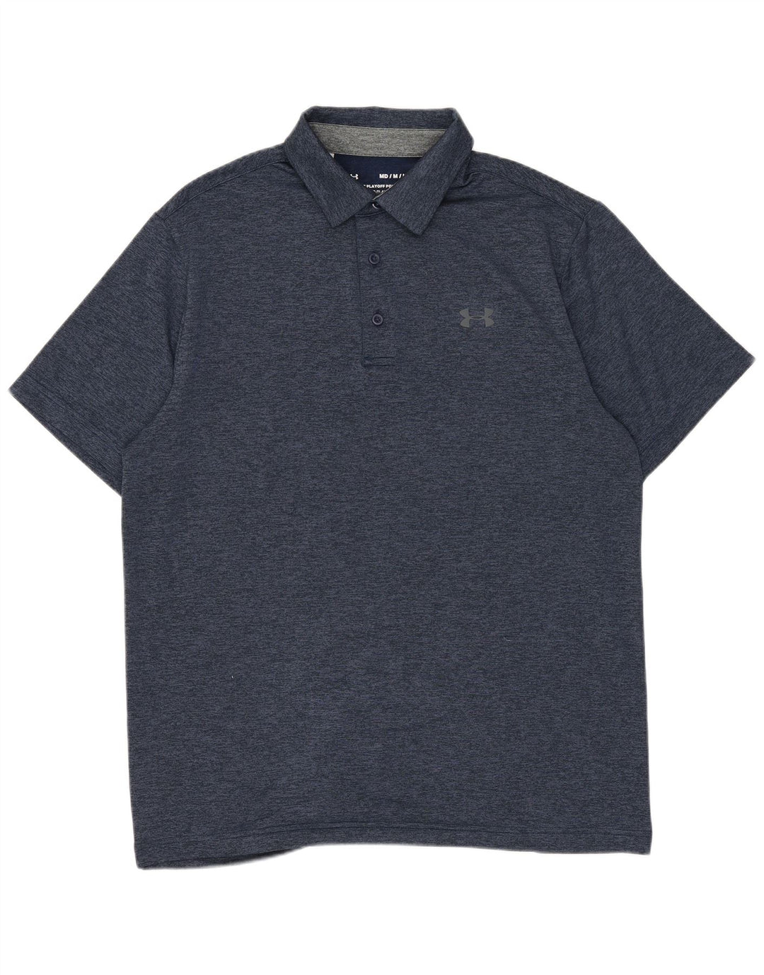 Polo Under Armour Hombre Poliéster moteado azul marino mediano