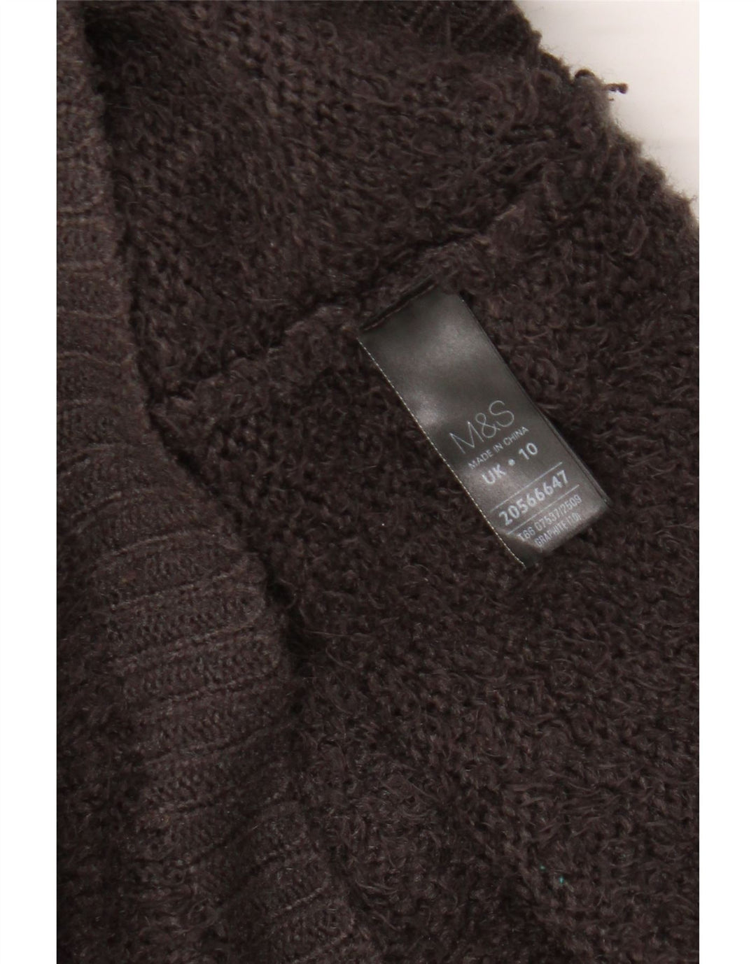 Marks & Spencer Suéter tipo jersey de gran tamaño con cuello barco para mujer UK 10 Small Brown