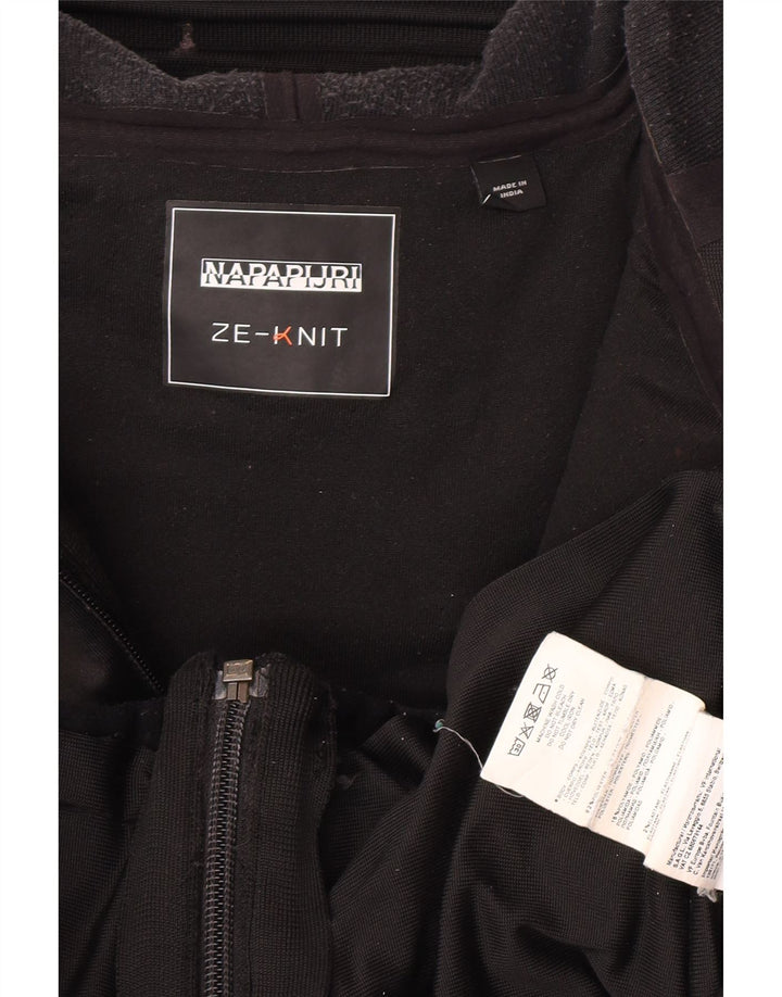 Napapijri Chaqueta acolchada extragrande con capucha para mujer UK 40 Small Poliéster negro