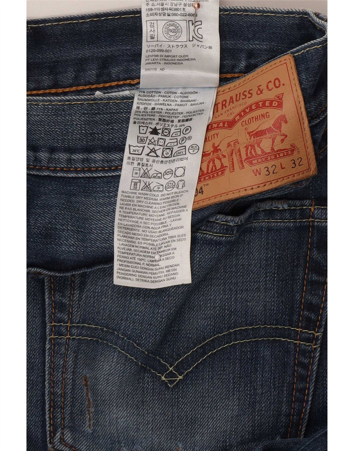 Levi's Hombre 504 Vaqueros Rectos W32 L32 Algodón Azul