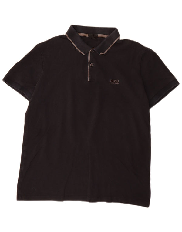Polo Hugo Boss Hombre Algodón Negro Medio
