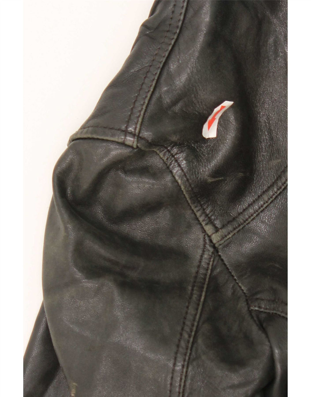Massimo Dutti Chaqueta Biker de Cuero para Mujer UK 40 Small Negro